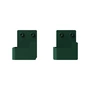 Nichba Design - Wandhaken-Set, moosgrün (2er-Set) 