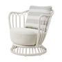 Gubi - Grace Outdoor Lounge Chair, alabaster white / weiß (Leslie 006) / stripe (Leslie 020)