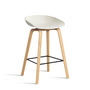HAY - About A Stool AAS 32 H 75 cm, Eiche lackiert / Stahl schwarz / melange creme 2.0 (Kunststoffgleiter)