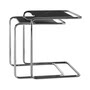 Thonet - JS. THONET by Jil Sander B 97 Serious Satztisch-Set, Glossy Titan / Marmor Nero Marquina (2er-Set)