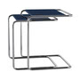 Thonet - JS. THONET by Jil Sander B 97 Serious Satztisch-Set, Glossy Titan / high-gloss graphite blue (2er-Set)