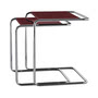 Thonet - JS. THONET by Jil Sander B 97 Serious Satztisch-Set, Glossy Titan / high-gloss graphite ruby red (2er-Set)
