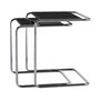 Thonet - JS. THONET by Jil Sander B 97 Serious Satztisch-Set, Glossy Titan / high-gloss graphite black (2er-Set)