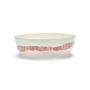 Serax - Feast Salatschale, white / red stripes