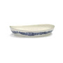 Serax - Feast Servierschale S, white / blue stripes