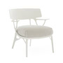 Kartell - A.I. Outdoor Lounge Chair, weiß / weiß-beige (Stoff Twill)
