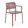 Kartell - Audrey Gartenarmlehnstuhl, burgunderrot