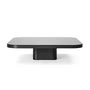 ClassiCon - Bow Couchtisch, No. 5, 100 x 100 x 25 cm, Stahl schwarz / Glasplatte schwarz