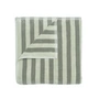 Blomus - Arto Badetuch, 140 x 70 cm, breite Streifen, desert sage / agave green