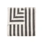 Blomus - Arto Badetuch, 140 x 70 cm, breite Streifen, moonbeam / magnet
