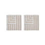 Blomus - Arto Gästehandtuch, 50 x 30 cm, dünne Streifen, micro chip / tan (2er-Set)