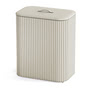 Joseph Joseph - Tota Twin Luxe Wäschetrennkorb mit zwei Fächern 90 l, Bambus ecru