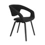 Zuiver - Flexback Stuhl, Boucle schwarz