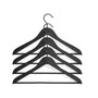 HAY - Soft Coat Kleiderbügel mit Steg, slim, schwarz (4er-Set)