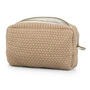 Cam Cam Copenhagen - Kosmetiktasche, gestrickt, 22 x 5 x 16,5 cm, latte / classic stripes camel