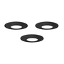 Stoff Nagel - Kerzenmanschette, Ø 2,85 cm, schwarz (3er-Set)
