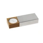 side by side - Two of us Kerzenhalter, 9,2 x 5 cm, Eiche / silber