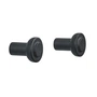 Zone Denmark - Sensu Garderobenhaken Ø 2,5 cm, schwarz (2er-Set)
