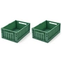 LIEWOOD - Weston Aufbewahrungsbox, 36 x 25 x 13,5 cm, dusty ivy (2er-Set)