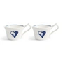&klevering - Anouk Tasse, Herz, 100 ml, blau (2er-Set)
