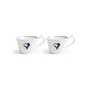 &klevering - Anouk Tasse, Herz, 250 ml, blau (2er-Set)