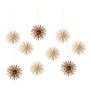 Bloomingville - Star Weihnachtsornament, Ø 10 cm, natur (9er-Set)