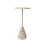 AYTM - Solum Beistelltisch Ø 32 x H 67 cm, sand / travertin