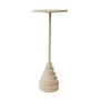 AYTM - Solum Beistelltisch Ø 32 x H 78 cm, sand / travertin