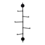 House Doctor - Flex Hakenleiste, H 70,5 cm, schwarz