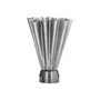 House Doctor - Flood Vase, Ø 23 x H 33 cm, gebürstetes silber-finish