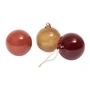 Ferm Living - Glass Baubles Weihnachtskugel, L, rosarot opak (3er-Set)