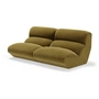 &Tradition - Hi Lo 2-Sitzer Sofa, Konfiguration A, grün (Stoff Kvadrat Mylla 0971)