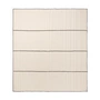 Ferm Living - Vari Tagesdecke, gesteppt, Double, 260 x 230 cm, natur / dark chocolate