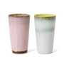 HKliving - 70's Latte Macchiato Becher, 280 ml, fresco (2er-Set)