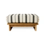 HKliving - Outdoor Hocker, Teak / chalkstripe