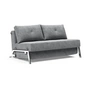 Innovation Living - Cubed 140 Schlafsofa, 98 x 148 cm, chrom / granitgrau (565 Twist)