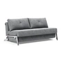 Innovation Living - Cubed 160 Schlafsofa, 103 x 165 cm, chrom / granitgrau (565 Twist)
