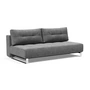 Innovation Living - Supremax D.E.L. Schlafsofa, 3-Sitzer, chrom / charcoal (563 Twist)