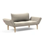 Innovation Living - Zeal Bow Tagesbett, 200 x 72 cm, Eiche natur / beige (539 Bouclé)