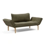 Innovation Living - Zeal Bow Tagesbett, 200 x 72 cm, Eiche natur / pine green (316 Cordufine)