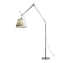 Artemide - Tolomeo Mega Stehleuchte mit Dimmer, Pergamentschirm Ø 32 cm, silber