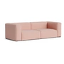 HAY - Mags Soft Sofa 2,5-Sitzer, Kombination 1, rot-weiß (Tartaglia 861) / Nähte: beige (Filzgleiter)
