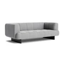 HAY - Quilton Lift 2-Sitzer Sofa, Eiche schwarz / hellgrau (Hallingdal 130)
