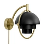 Gubi - Multi-Lite Wandleuchte, black semi matt / messing