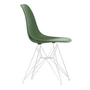 Vitra - Eames Plastic Side Chair DSR RE, weiß / forest (Filzgleiter weiß)