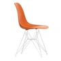 Vitra - Eames Plastic Side Chair DSR RE, weiß / rostorange (Filzgleiter weiß)