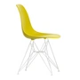 Vitra - Eames Plastic Side Chair DSR RE, weiß / senf (Filzgleiter weiß)