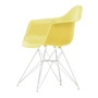 Vitra - Eames Plastic Armchair DAR RE, weiß / citron (Filzgleiter weiß)