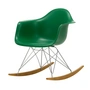 Vitra - Eames Plastic Armchair RAR RE, Ahorn gelblich / Chrom / smaragd