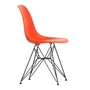 Vitra - Eames Plastic Side Chair DSR RE, basic dark / poppy red (Filzgleiter basic dark)